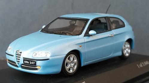 Alfa Romeo 147 Azzurro Nuvola 1:43 Minichamps Pol, Hobby en Vrije tijd, Modelauto's | 1:43, Zo goed als nieuw, Auto, MiniChamps