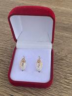 14 karaat (585) gouden oorbellen, wit en geel goud, -, -, Nieuw, Ophalen of Verzenden