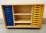 Schilte schoolkast ladekast knutselkast, Ophalen, Gebruikt, 100 tot 150 cm, Schilte schoolkast vintage