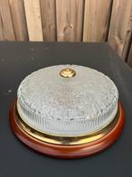 Vintage plafondlamp, Huis en Inrichting, Lampen | Plafondlampen, Ophalen, Zo goed als nieuw, Glas