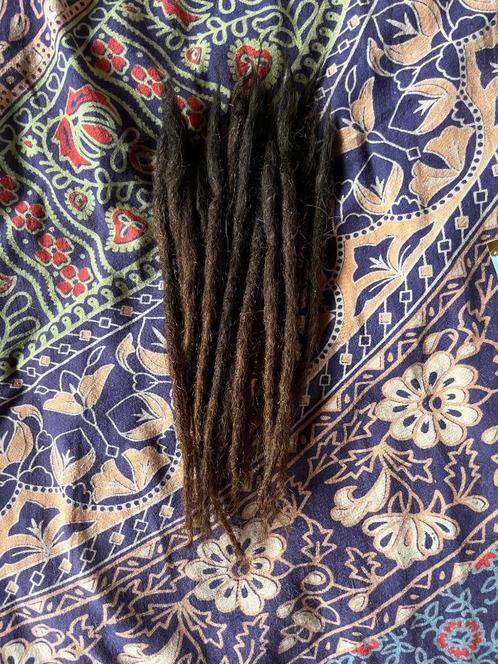 15 nieuwe ombre human hair dread extensions 25-30cm nu 65€, Sieraden, Tassen en Uiterlijk, Uiterlijk | Haarverzorging, Nieuw, Pruik of Haarverlenging