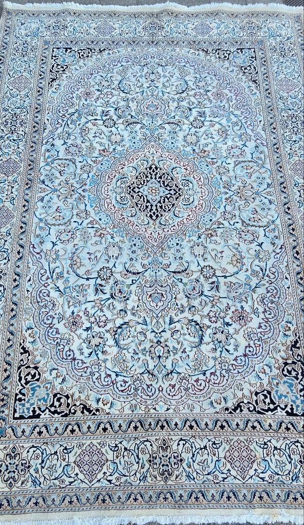 Perzisch Tapijt Nain 355X245 Cm Vintage Perzische Vloerkleed, Huis en Inrichting, Stoffering | Tapijten en Kleden, 200 cm of meer