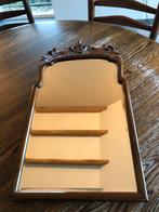 Antieke mahoniehout facet geslepen SPIEGEL LOUIS XV STIJL, Antiek en Kunst, Ophalen of Verzenden, Rechthoekig