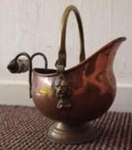 Kleine kolenhelm helm koper met delfsblauw, Ophalen of Verzenden