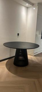 Zwarte ronde eettafel 130cm, Huis en Inrichting, Tafels | Eettafels, Ophalen