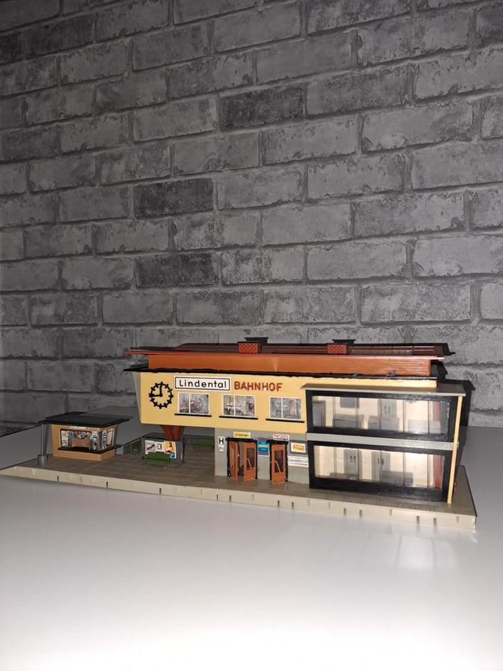 FALLER Lindental station + Overdekt perron, Hobby en Vrije tijd, Modeltreinen | H0, Brug, Tunnel of Gebouw, Gelijkstroom of Wisselstroom