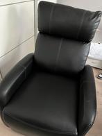 Fauteuil HADRUP zwart kunstleer, Huis en Inrichting, Fauteuils, Ophalen, Zo goed als nieuw