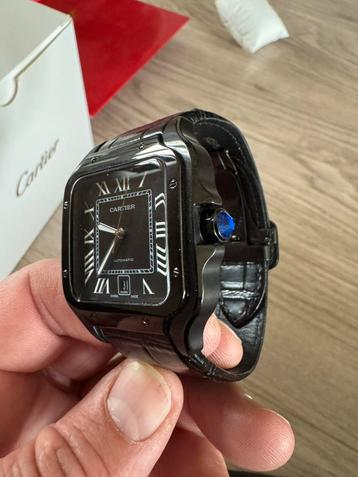 Cartier Santos Black nieuw ( compleet ) beschikbaar voor biedingen