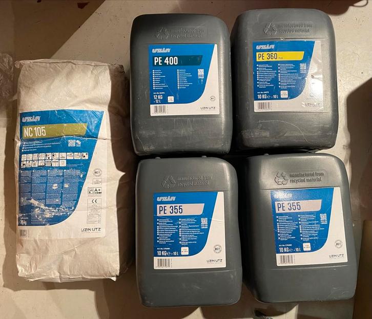Beton vloer Egaliseer, Vochtscherm en Primer van Uzin, Doe-het-zelf en Verbouw, Overige Doe-het-zelf en Verbouw, Gebruikt, Ophalen