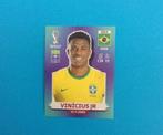 Panini sticker Vinicius Jr - WK 2022 Qatar - Blauwe versie, Verzenden, Zo goed als nieuw, Sticker