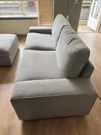 IKEA KIVIK 3-zitsbank, Tallmyra wit/zwart EN HOCKER, Ophalen, Gebruikt, 125 cm of meer, 75 tot 100 cm