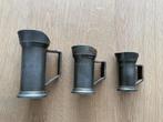 3 oude tinnen maatbekertjes, Antiek en Kunst, Antiek | Tin, Ophalen