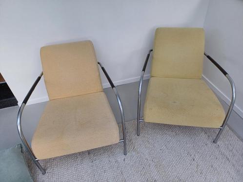 2 design stoelen Harvink, Huis en Inrichting, Stoelen, Gebruikt, Twee, Kunststof, Metaal, Overige kleuren, Ophalen