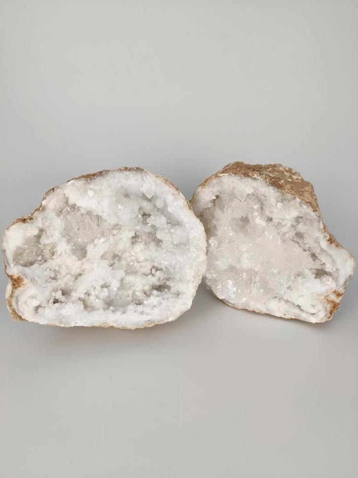 Marokkaanse kwarts geode set, Verzamelen, Mineralen en Fossielen, Ophalen of Verzenden