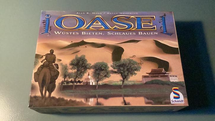 Oase - bordspel voor 3-5 spelers vanaf 10 jaar, Hobby en Vrije tijd, Gezelschapsspellen | Bordspellen, Zo goed als nieuw, Drie of vier spelers