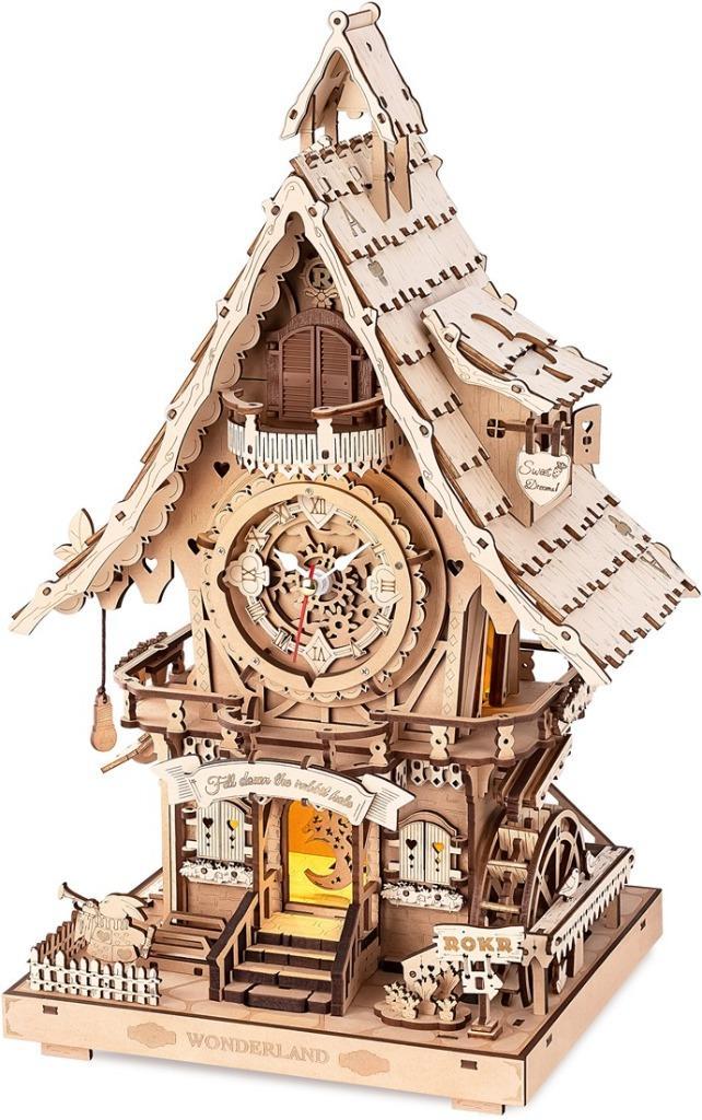 Robotime Cuckoo Clock (wood color, natural look), Hobby en Vrije tijd, Knutselen, Nieuw, Materiaal, Ophalen of Verzenden