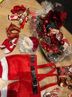 Kerstballen set rood partij vintage nostalgie kerst, Ophalen of Verzenden
