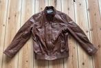 Hugo Boss - Leren herenjas / jack - Bruin Leer - maat 50, Bruin, Maat 48/50 (M), Ophalen of Verzenden, Zo goed als nieuw