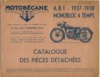 Motobécane catalogue onderdelenlijst 1937 - 1938 (7467z), Motoren, Ophalen of Verzenden, Overige merken