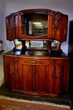 Art Deco Spiegel Buffetkast met Marmer, Huis en Inrichting, Kasten | Buffetkasten, Ophalen, Gebruikt, 200 cm of meer, 150 tot 200 cm