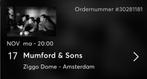 2 tickets voor concert Mumford & Sons (zit), Tickets en Kaartjes, Concerten | Pop, Twee personen, November