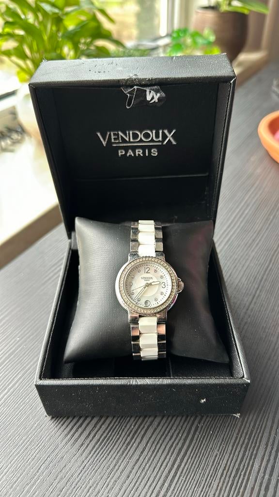Vendoux Paris Dameshorloge - Staal & Strass, Sieraden, Tassen en Uiterlijk, Horloges | Dames, Overige merken, Staal, Polshorloge