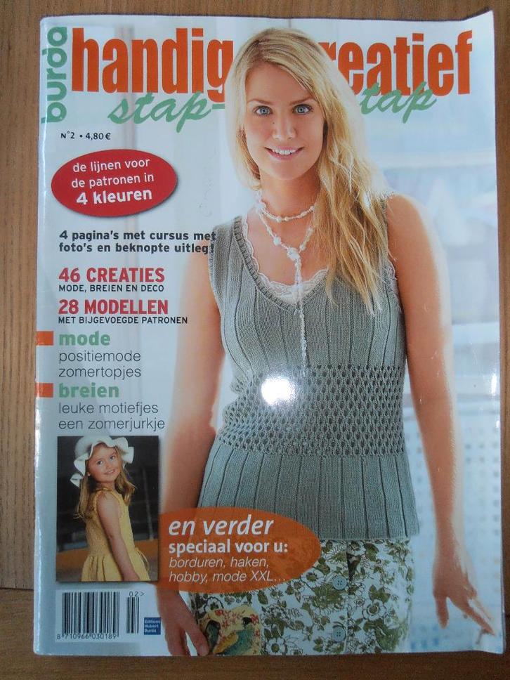 Burda handig en creatief 2 46 modellen positiemode mode xxl, Boeken, Hobby en Vrije tijd, Zo goed als nieuw, Breien en Haken, Ophalen of Verzenden