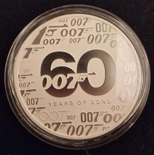 1 oz James Bond 60 Years Zilver Munt 2022, Postzegels en Munten, Edelmetalen en Baren, Zilver, Ophalen of Verzenden