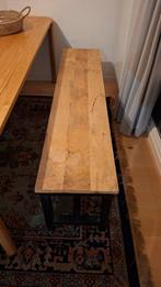 Houten bank met stalen frame - 187x49x41 cm, Ophalen