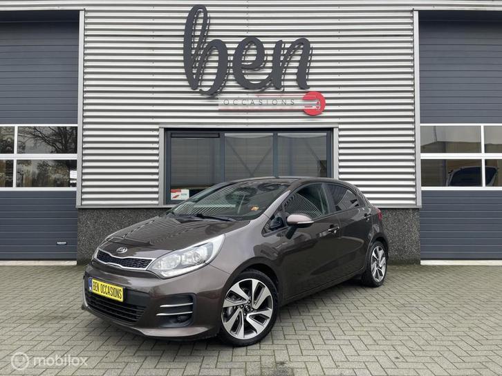 Kia Rio 1.4 CVVT DynamicLine Navigator 2e Eig Topstaat!, Auto's, Kia, Bedrijf, Te koop, Rio, ABS, Achteruitrijcamera, Airbags