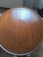 massief ronde eiken salontafel doorsnee 90 cm hoogte 50 cm, Antiek en Kunst, Ophalen