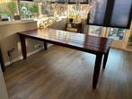 Massief eik houten tafel, kersen gelakt, Ophalen, 100 tot 150 cm, Eikenhout, 200 cm of meer