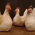 Oude papier-mâche kippen. 3stuks, Verzenden