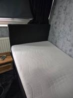 Grijze boxspring te koop, Huis en Inrichting, 90 cm, Eenpersoons, Ophalen of Verzenden, Zo goed als nieuw
