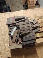 Partij steenstrips van IJsel steentjes gezaagd 2m2, Ophalen of Verzenden, Gebruikt, Bakstenen