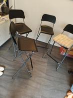 4 Ikea Inklapbare Barkrukken Zwart, Huis en Inrichting, Ophalen, Gebruikt, 60 tot 90 cm, Metaal