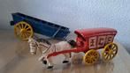 Gietijzeren paard met ijskar en aanhanger Hubley Kenton Toys, Ophalen of Verzenden