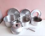 Aluminium pannenset en keteltje kamperen, Caravans en Kamperen, Ophalen of Verzenden, Zo goed als nieuw