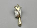 Vintage gouden kliphanger barok parel en diamanten. 2025/399, ., Ophalen of Verzenden, Zo goed als nieuw, ..