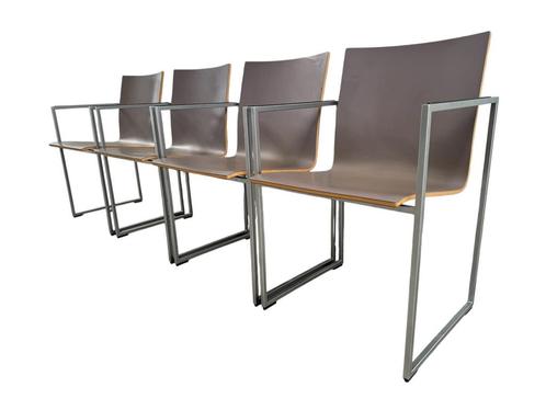 4x arco frame hout, Huis en Inrichting, Stoelen, Gebruikt, Hout, Grijs, Ophalen of Verzenden
