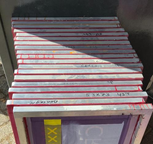 Partij Zeefdrukramen 100 stuks, Antiek en Kunst, Kunst | Litho's en Zeefdrukken, Ophalen