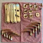 Messing deurklinken set, Doe-het-zelf en Verbouw, Hang- en Sluitwerk, Ophalen, Gebruikt, Koper of Messing, Klink of Kruk