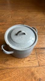 Emaille pan, grijs gewolkt, 20cm, Ophalen of Verzenden, Zo goed als nieuw, Overige materialen