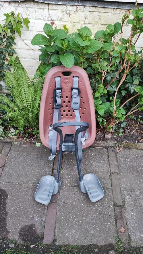 Yepp voorzitje & windscherm fietsstoeltje bruin, Fietsen en Brommers, Fietsaccessoires | Fietsstoeltjes, Gebruikt, Voorzitje, 0 t/m 18 kg