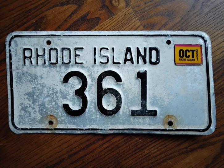 Kentekenplaat Licenseplate Rhode Island usa 1960 2001, Verzamelen, Automerken, Motoren en Formule 1, Gebruikt, Auto's, Ophalen of Verzenden