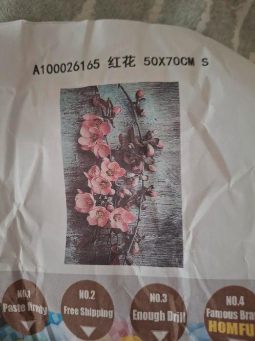 Diamond painting pakket bloemen, Hobby en Vrije tijd, Knutselen, Nieuw, Knutselwerk, Ophalen of Verzenden