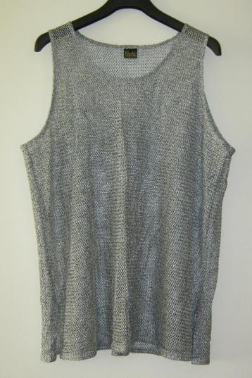 NIEUWE zilverkleurige top van Big Chic by Jagro, maat XL/XXL beschikbaar voor biedingen