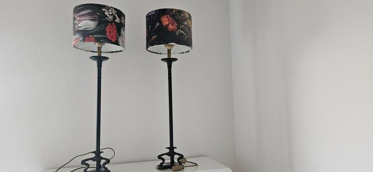 2 mooie zware lampen 83 cm hoog, Huis en Inrichting, Lampen | Losse lampen, Zo goed als nieuw, Led-lamp, E27 (groot), Ophalen