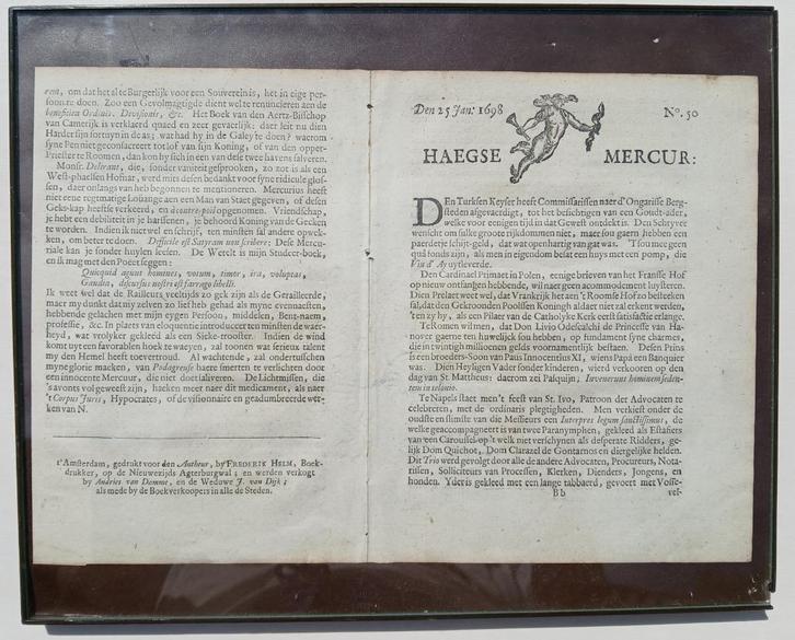 Haagse Courant 1698 MERCUR (Bke-74), Verzamelen, Tijdschriften, Kranten en Knipsels, Tijdschrift, 1980 tot heden, Ophalen