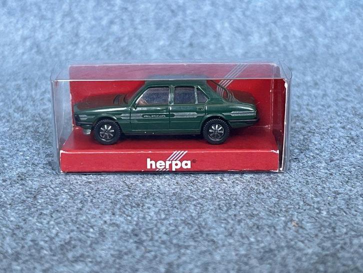 BMW E12 Alpina B7 Turbo donkergroen Herpa 1:87, Hobby en Vrije tijd, Modelauto's | 1:87, Gebruikt, Auto, Herpa, Ophalen of Verzenden